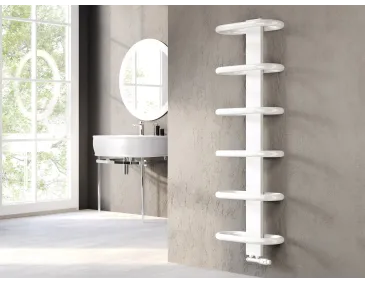 Uscător de prosoape de design LOJIMAX colecția TEOS 1430x400 mm, Alb