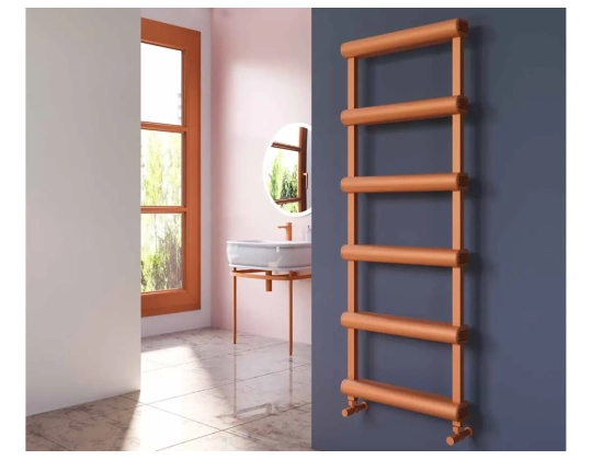 Uscător de prosoape decorativ LOJIMAX, colecția COPPA STYLE Lățime 400 mm. Înălțime 600 mm. alb mat