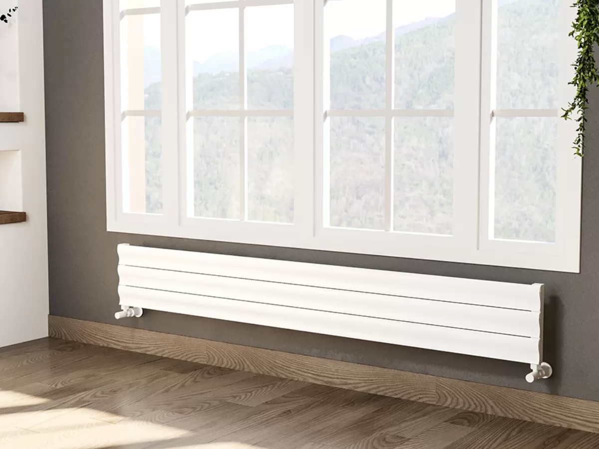 ALUMINUM HORIZONTAL RADIATOR TOSINA HRZ inaltimea 1200 mm. latimea 162 mm. alb mat