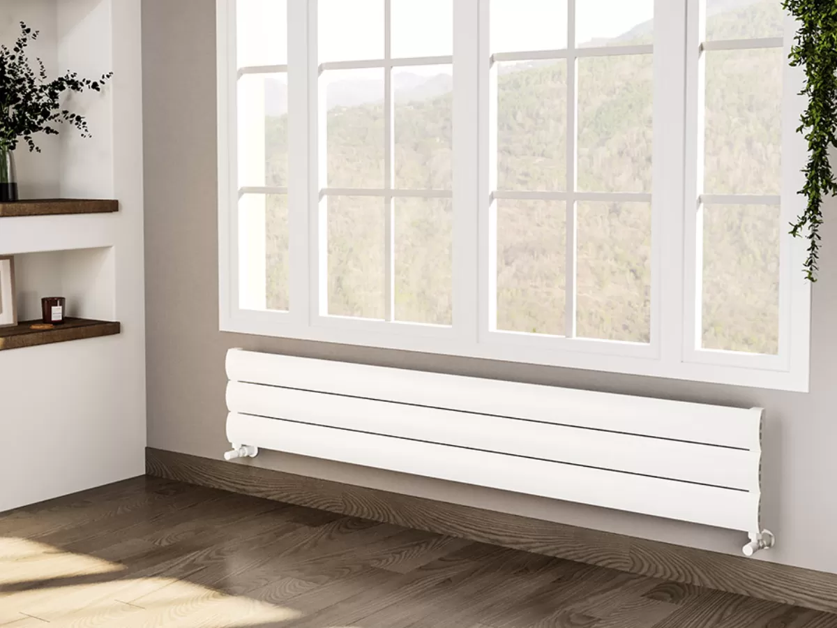 ALUMINUM HORIZONTAL RADIATOR OTIS HRZ inaltimea 800 mm. latimea 308 mm. alb mat