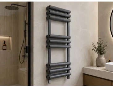 Uscător de prosoape de design LOJIMAX colecția VERO 1200x500 mm, Antracit