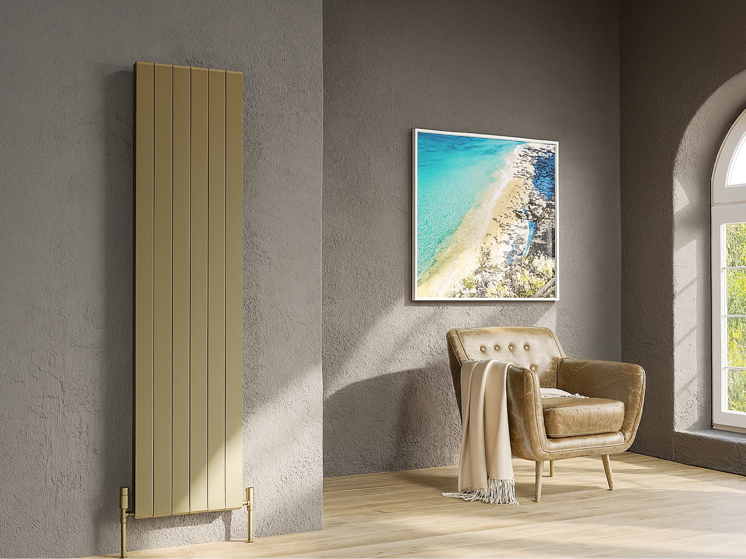 Calorifer decorativ LOJIMAX, colectia  LOVA LINE высота 300 mm. ширина 316 mm. RAL MY-512 luciu