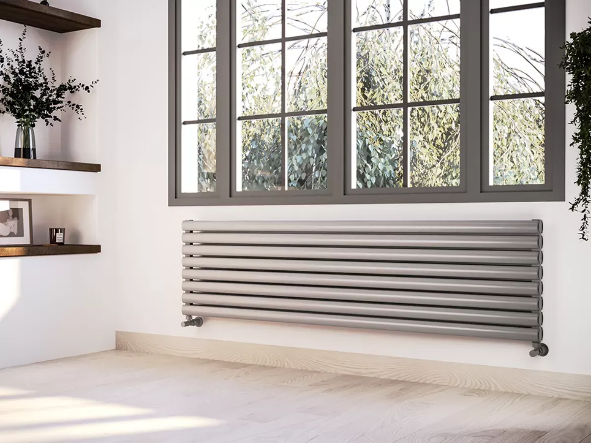 ALUMINUM HORIZONTAL RADIATOR BELLA DOUBLE HRZ inaltimea 1200 mm. latimea 404 mm. negru mat