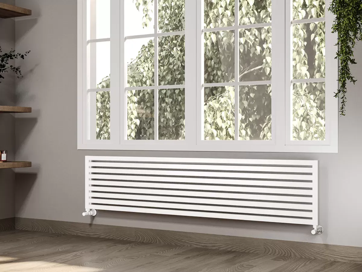 ALUMINUM HORIZONTAL RADIATOR TRIO HRZ inaltimea 1000 mm. latimea 525 mm. negru mat