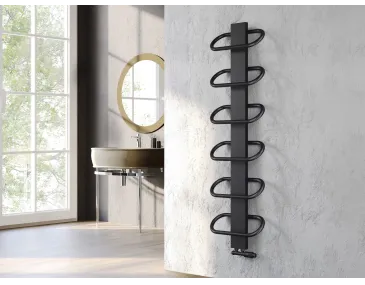 Uscător de prosoape de design LOJIMAX colecția PEARL 1490x400 mm, Negru