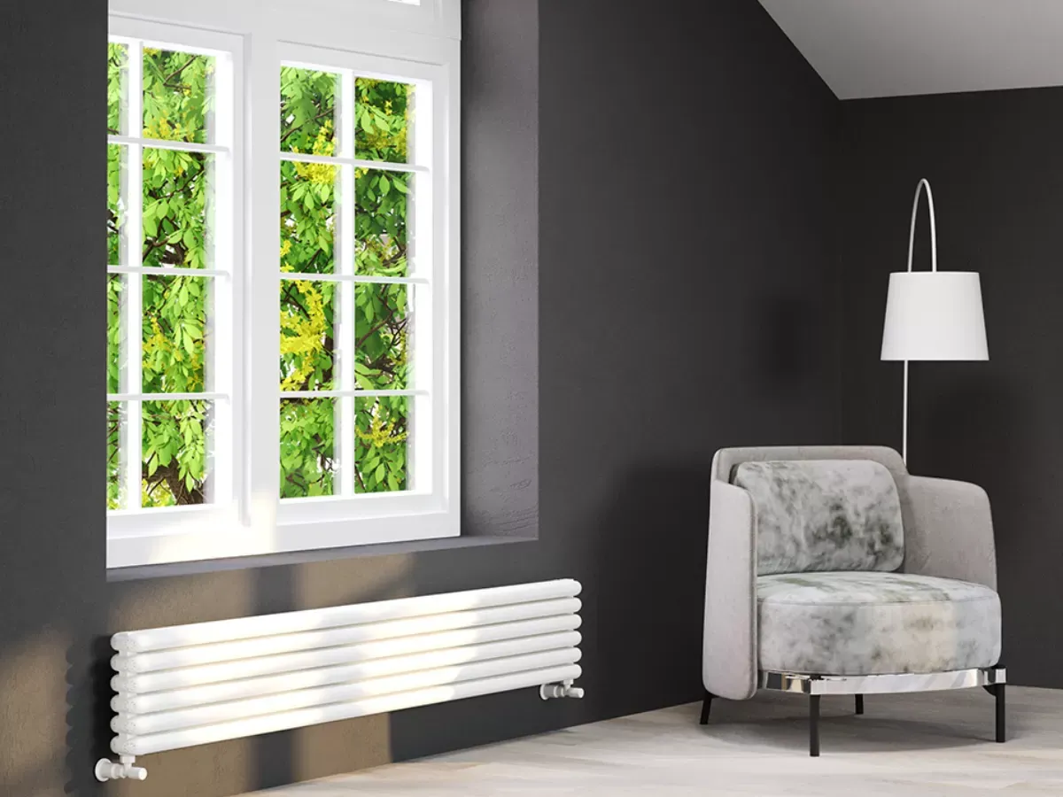 ALUMINUM HORIZONTAL RADIATOR CAST PLUS HRZ inaltimea 800 mm. latimea 270 mm. negru mat