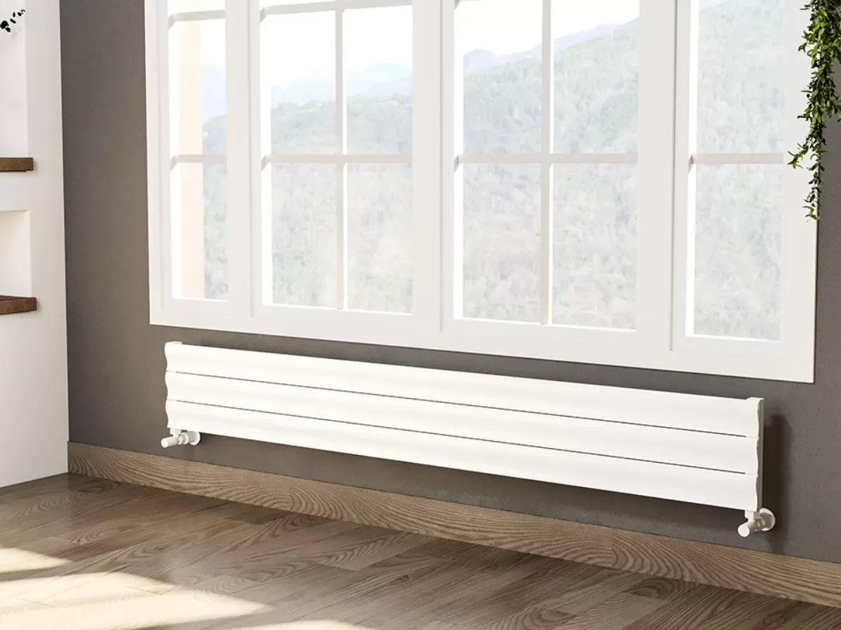 ALUMINUM HORIZONTAL RADIATOR TOSINA HRZ inaltimea 1200 mm. latimea 162 mm. negru mat