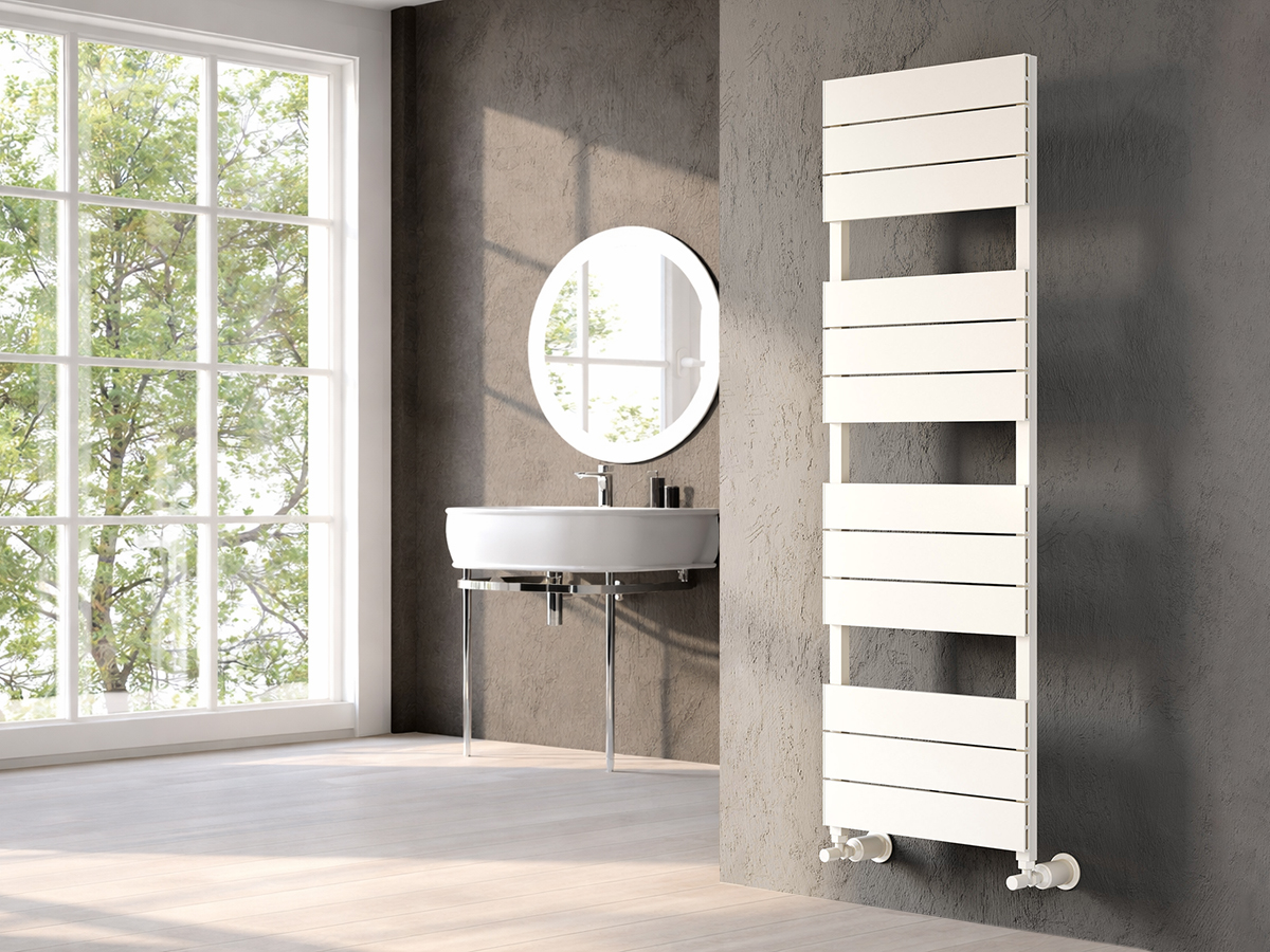 Uscător de prosoape decorativ LOJIMAX, colecția BENOIT Lățime 300 mm. Înălțime 700 mm. alb mat