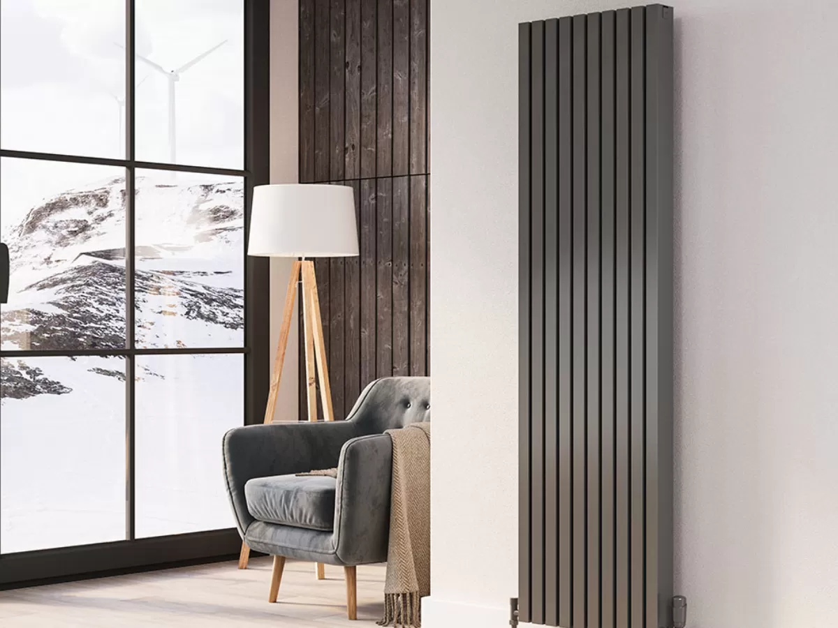 Calorifer decorativ LOJIMAX, colectie OPAL 300 mm. 315 mm. negru mat