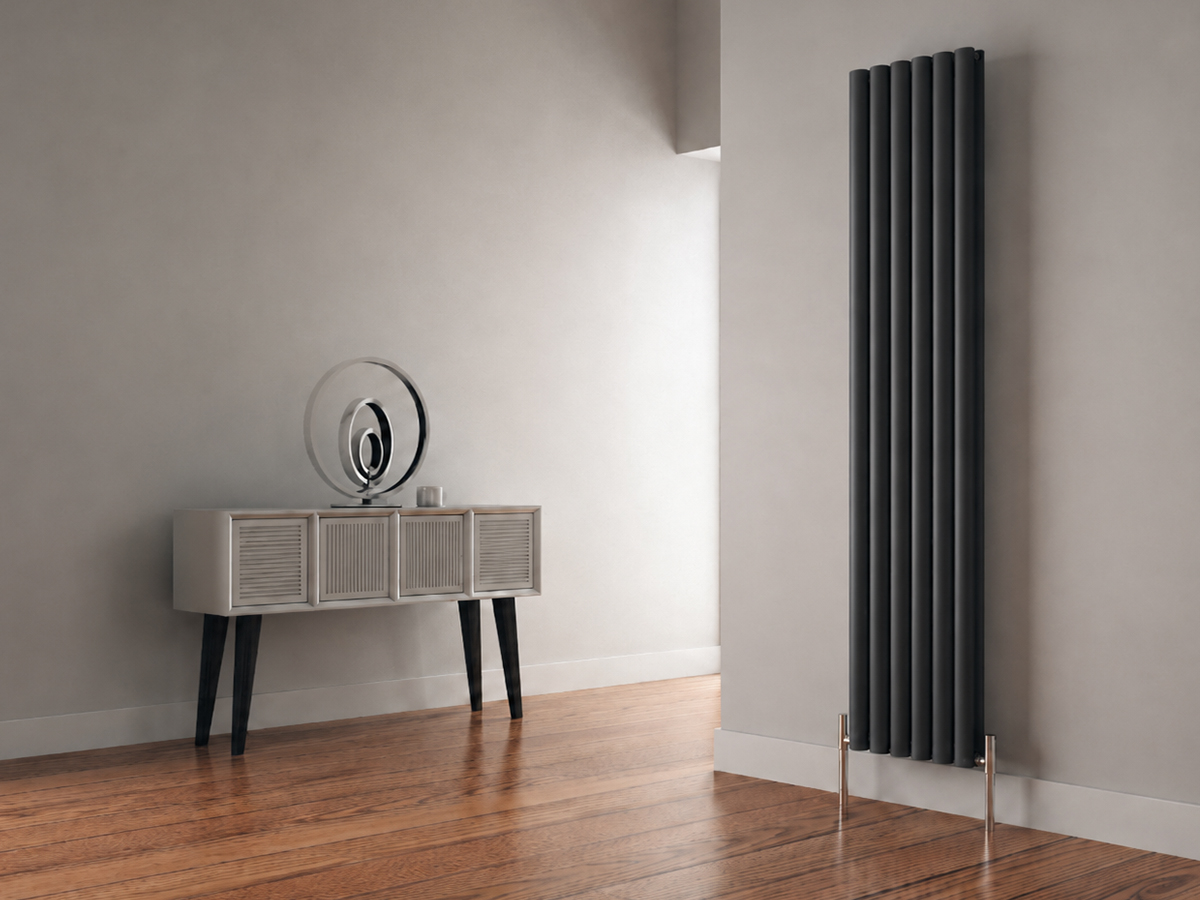Radiator de design CARISA, colecția TALLIS DOUBLE, 1800x410 mm, NEGRU