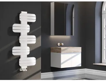 Uscător de prosoape de design LOJIMAX colecția BAMITO 1276x500 mm, Alb