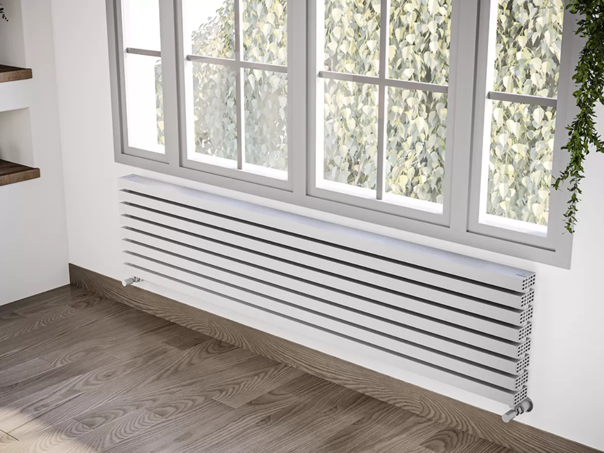 ALUMINUM HORIZONTAL RADIATOR OPAL PLUS HRZ inaltimea 800 mm. latimea 294 mm. negru mat