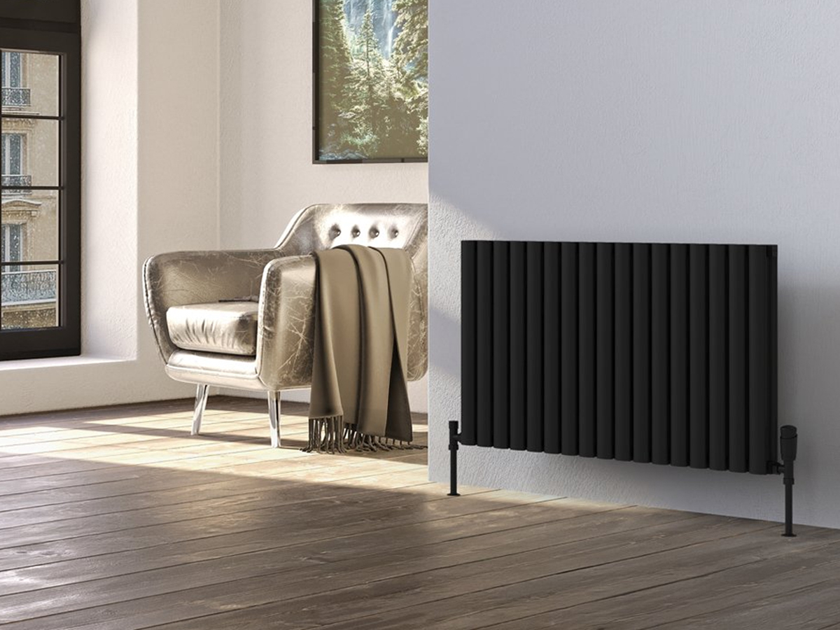 Calorifer decorativ LOJIMAX colecția BELLA DOUBLE 500x994 mm, Negru