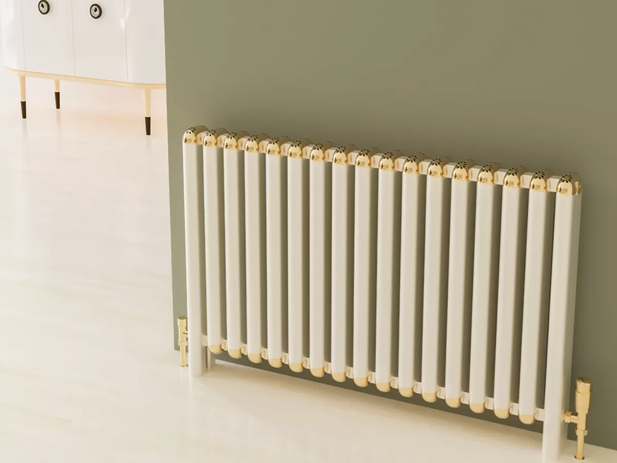 FLOOR STANDING ALUMINUM RADIATOR CAST LUX inaltimea 400 mm. latimea 280 mm. alb mat
