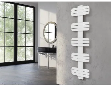 Uscător de prosoape de design LOJIMAX colecția DOSIA 1450x500 mm, Alb