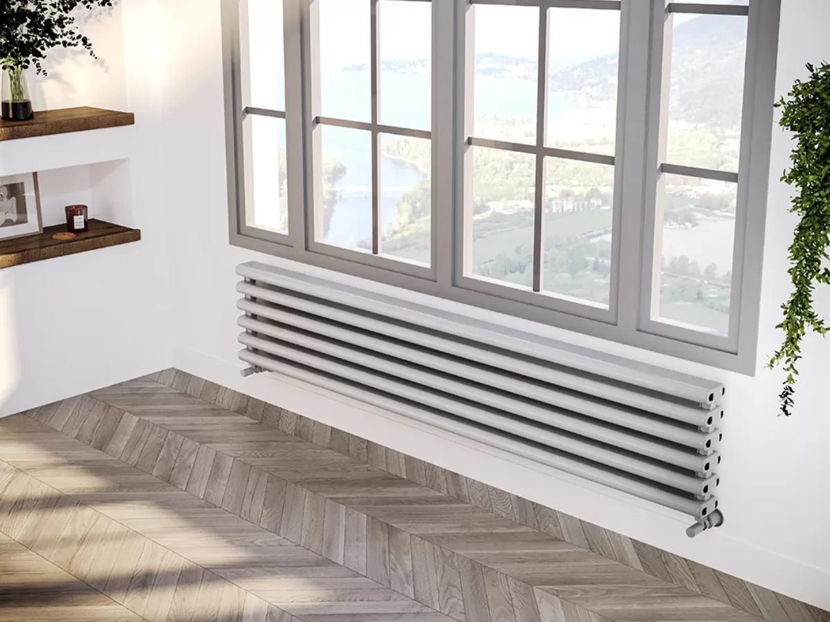 ALUMINUM HORIZONTAL RADIATOR RETRO HRZ inaltimea 800 mm. latimea 280 mm. negru mat