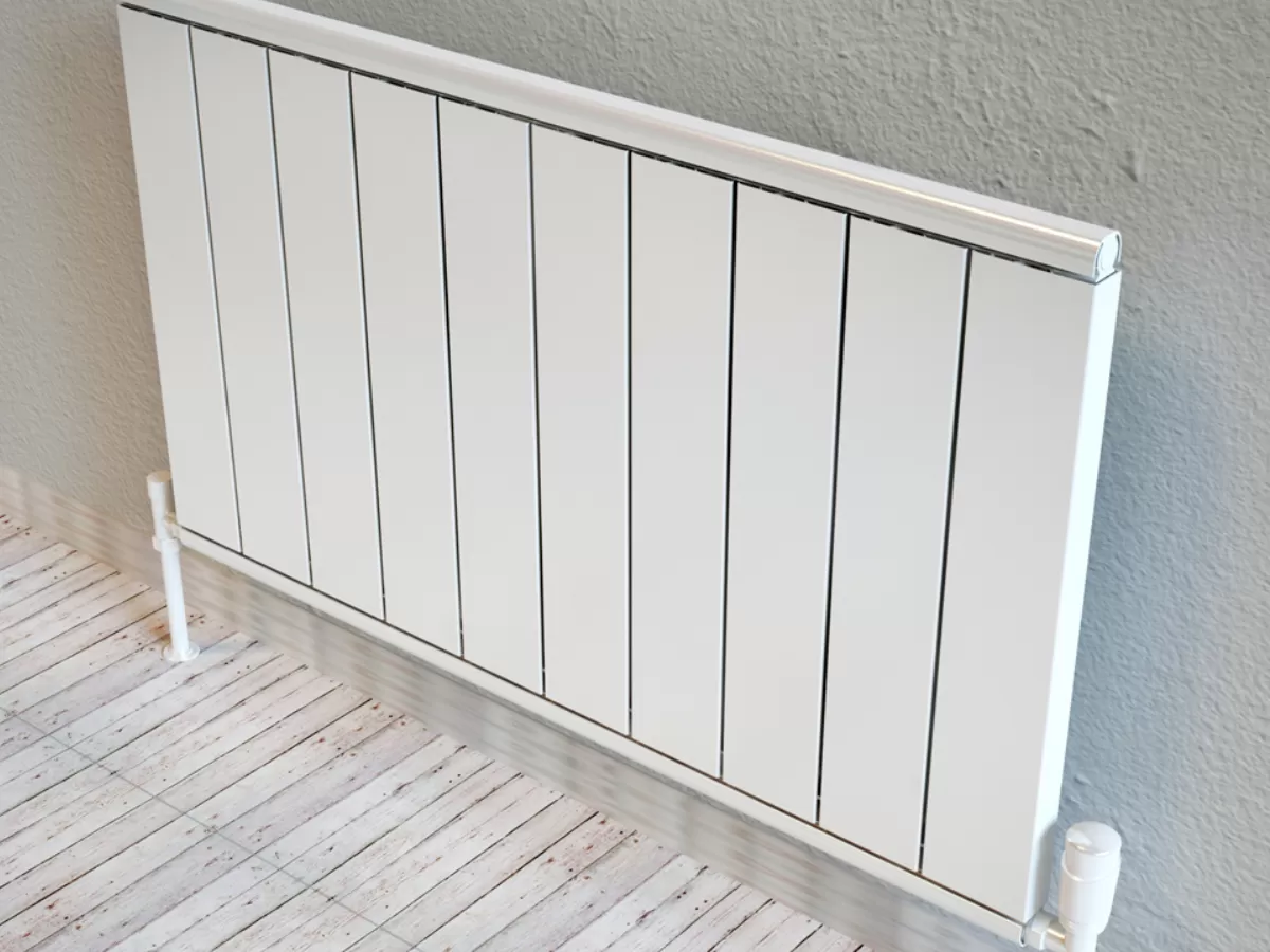 Calorifer decorativ LOJIMAX, colectia  FLAT LINE inaltimea 300 mm. latimea 294 mm. negru mat