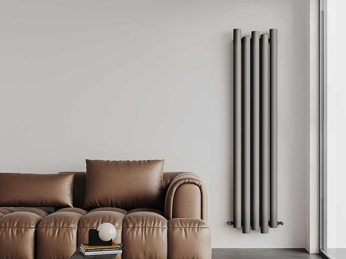 Calorifer decorativ CARISA, colecția MOTION, 1800x470 mm, ANTRACIT