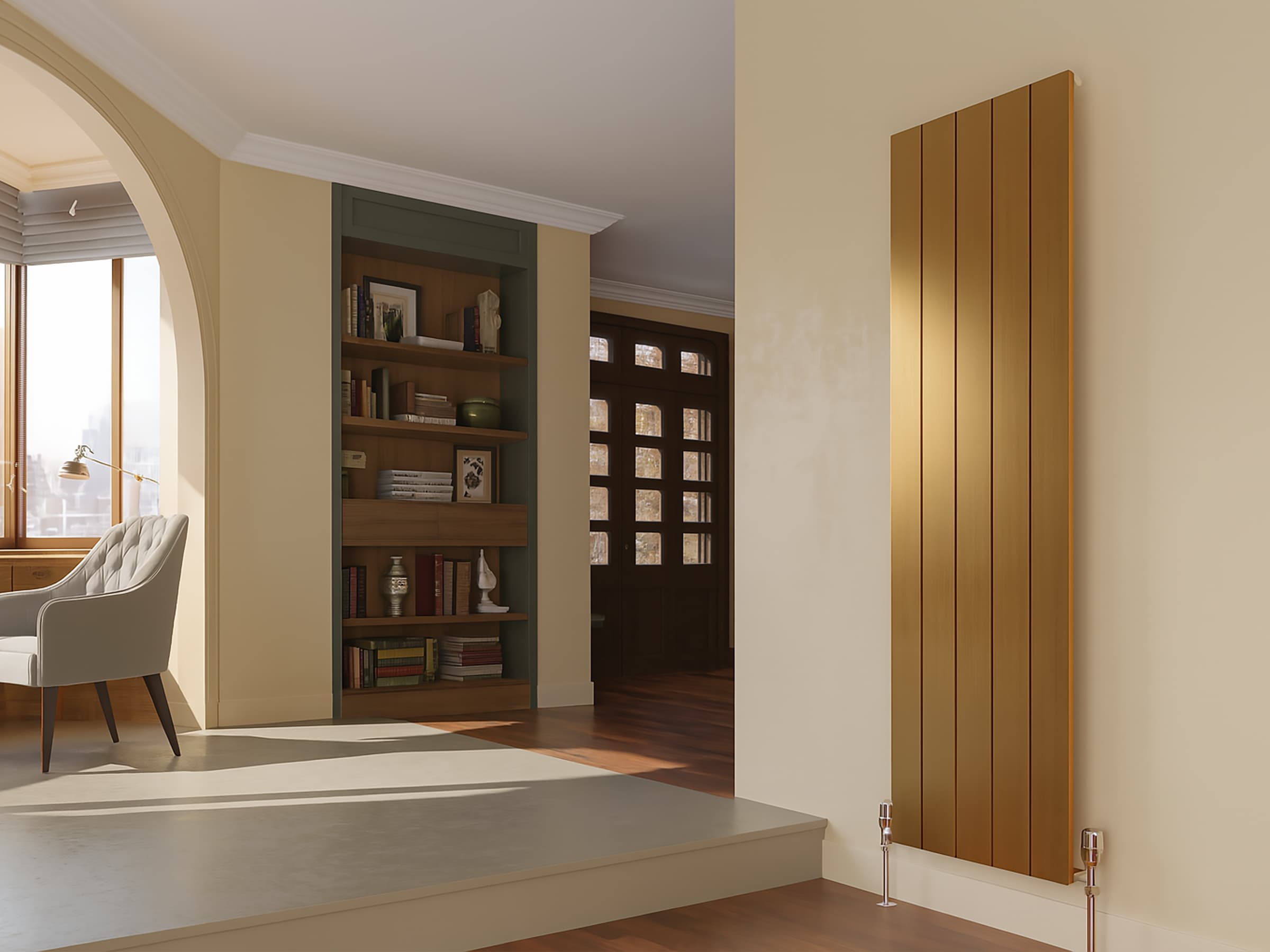 Calorifer decorativ LOJIMAX, colectia  KALSEDON высота 300 mm. ширина 280 mm. COPPER SATINE