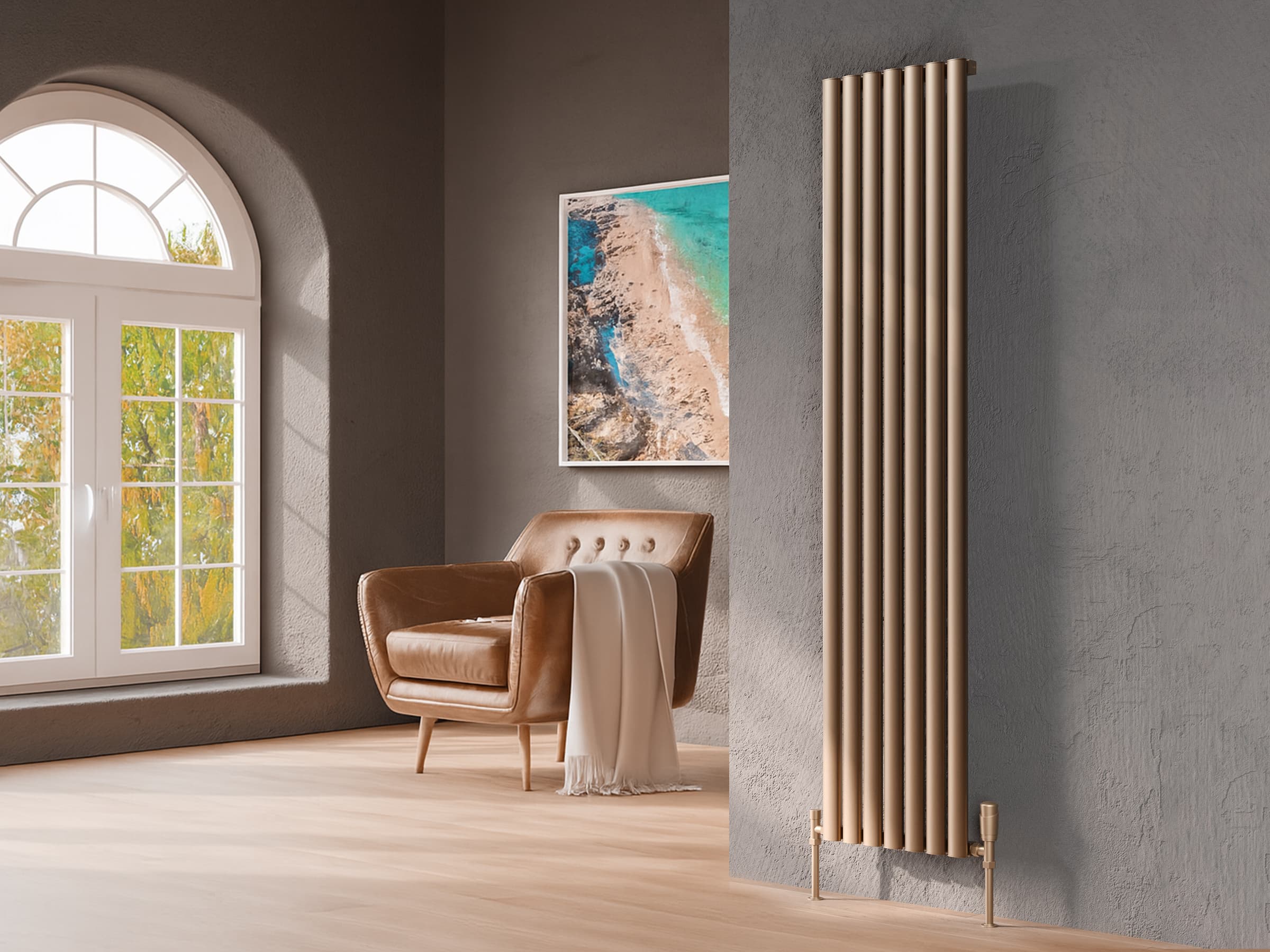 Calorifer decorativ LOJIMAX, colectia  BELLA высота 300 mm. ширина 286 mm. RAL MY-512 luciu