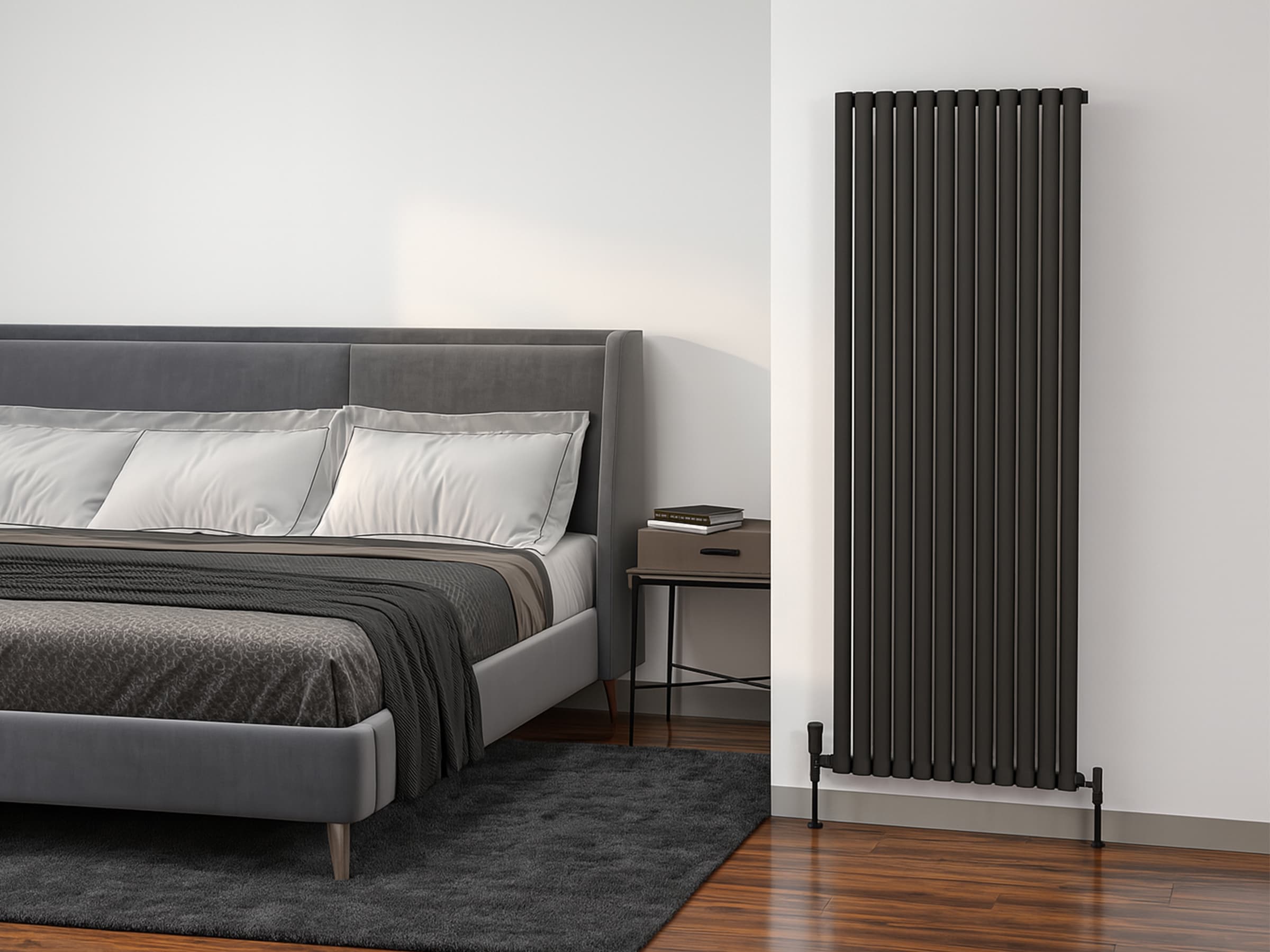 Calorifer decorativ LOJIMAX, colectie BELLA 300 mm. 286 mm. negru mat