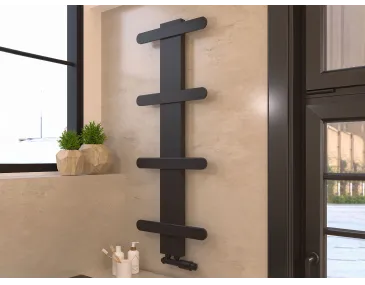 Uscător de prosoape de design LOJIMAX colecția BALLOSS STYLE 1140x500 mm, Negru
