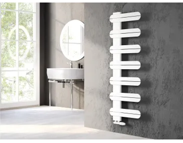 Uscător de prosoape de design LOJIMAX colecția LINEA 1425x500 mm, Alb