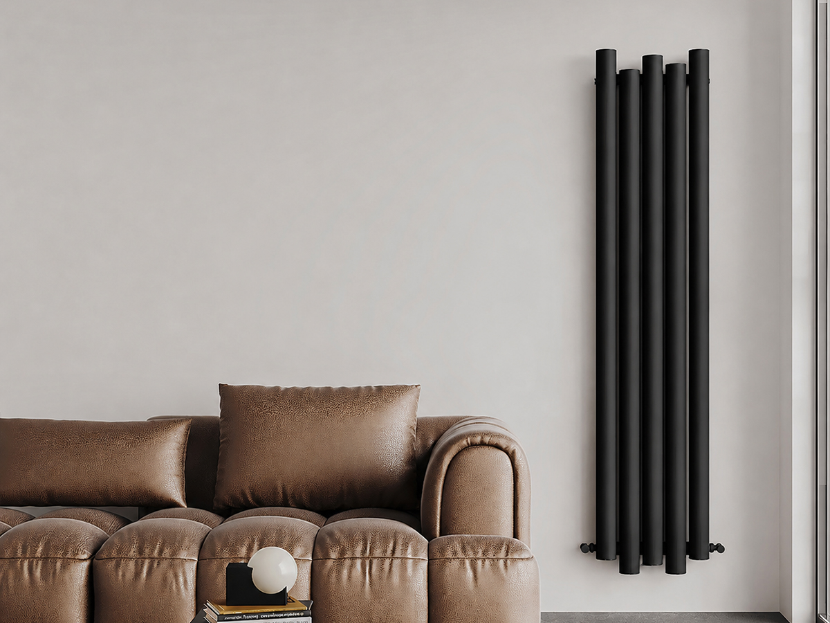 Calorifer decorativ CARISA, colecția MOTION, 1800x470 mm, NEGRU