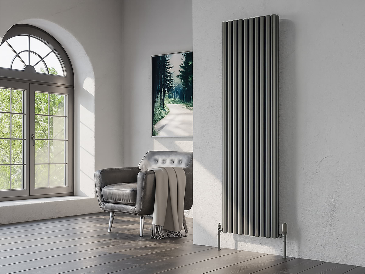 Calorifer decorativ LOJIMAX colecția BELLA DOUBLE 2000x404 mm, Antracit