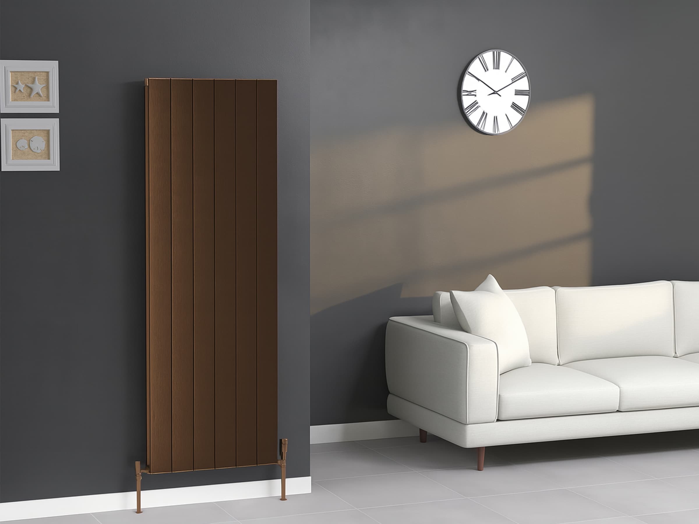 Calorifer decorativ LOJIMAX, colectia  KALSEDON DOUBLE высота 300 mm. ширина 280 mm. BRONZE SATINE