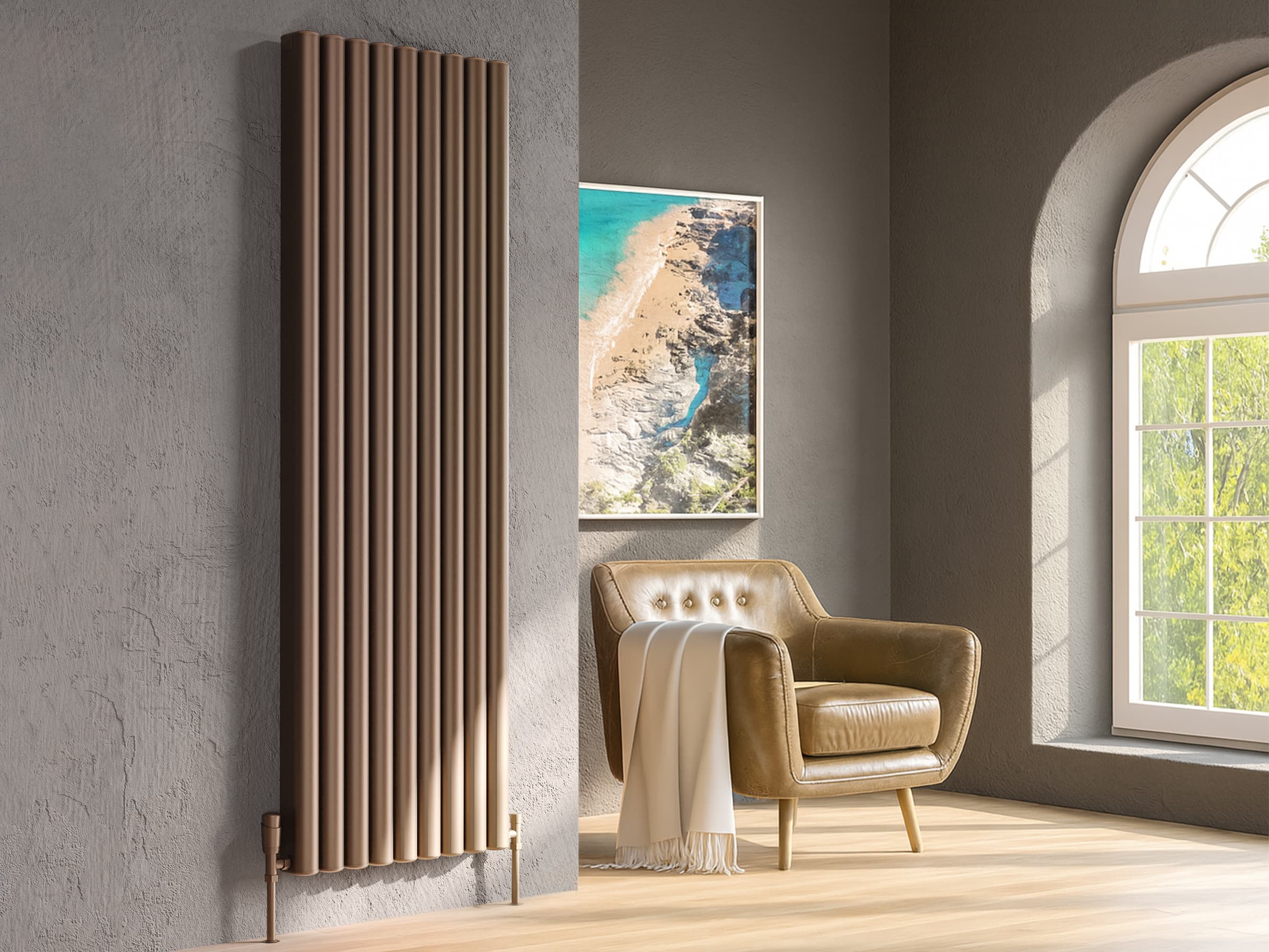 Calorifer decorativ LOJIMAX, colectia  VOLE высота 300 mm. ширина 188 mm. RAL mat kiwi