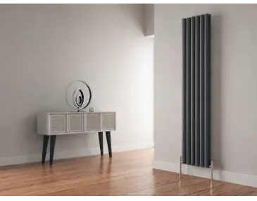 Radiator de design CARISA, colecția TALLIS DOUBLE, 1800x470 mm, ANTRACIT