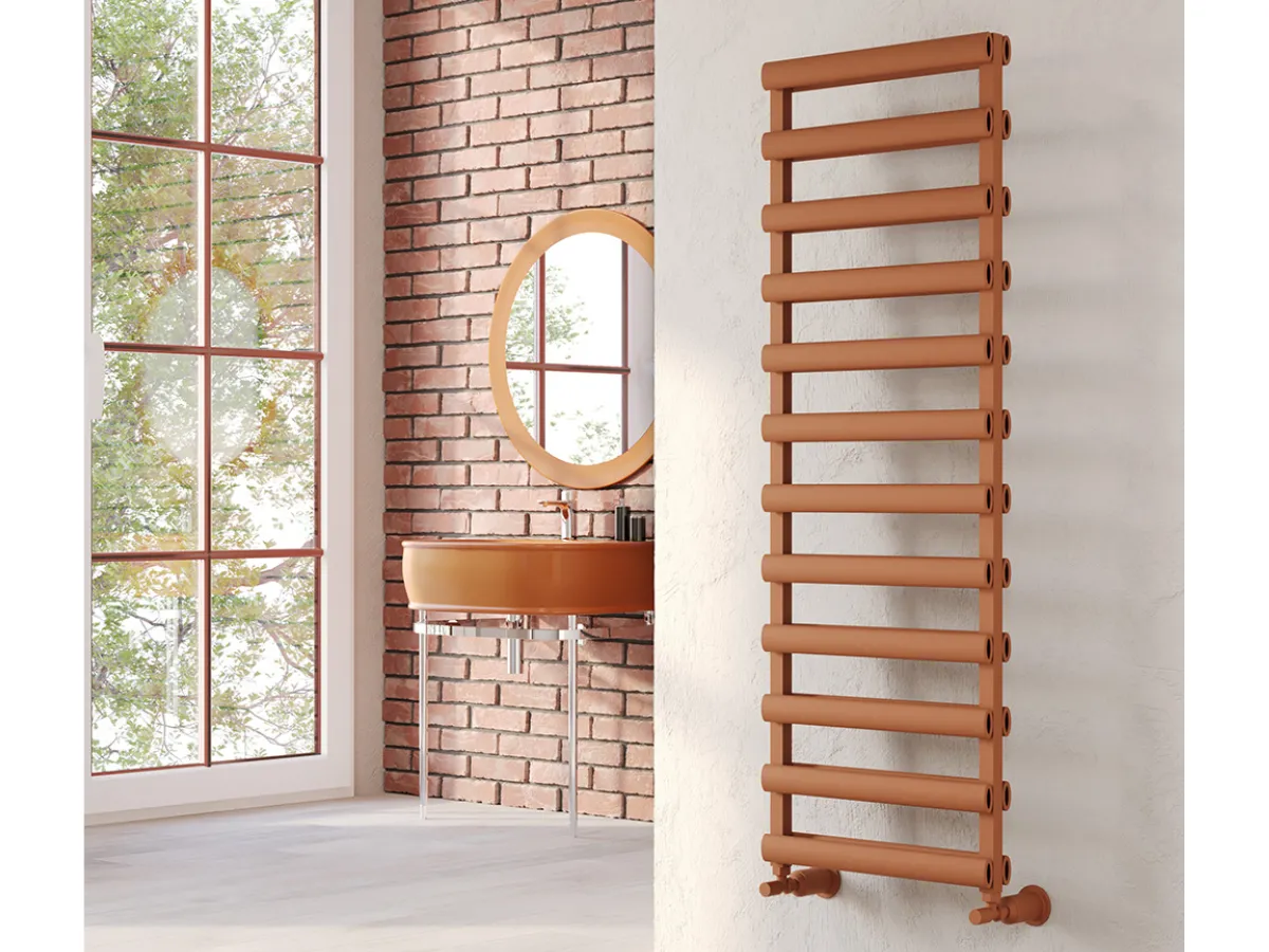 Uscător de prosoape decorativ LOJIMAX, colecția TALIA DOUBLE STYLE Lățime 300 mm. Înălțime 570 mm. negru mat