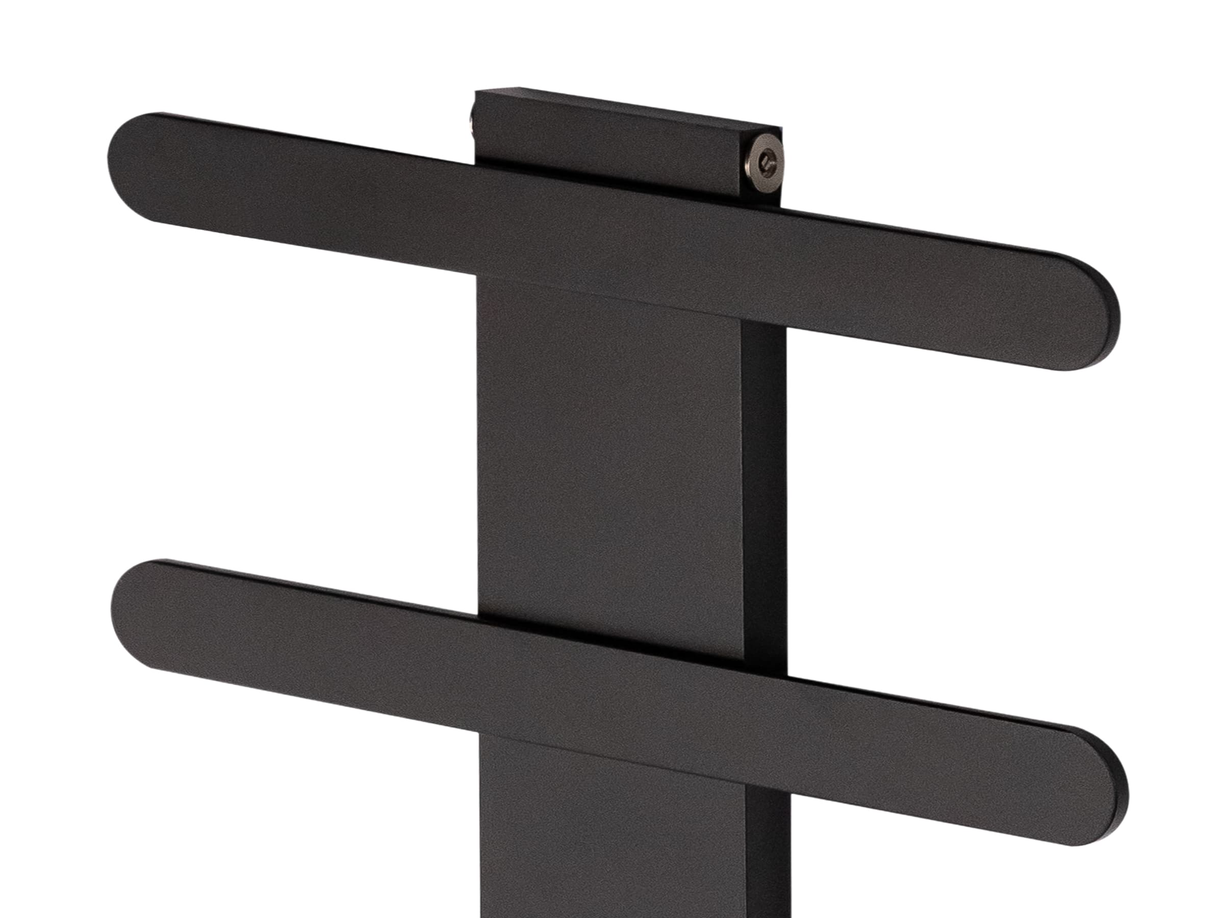 Uscător de prosoape decorativ LOJIMAX, colecția BALLOSS STYLE Lățime 340 mm. Înălțime 400 mm. negru mat