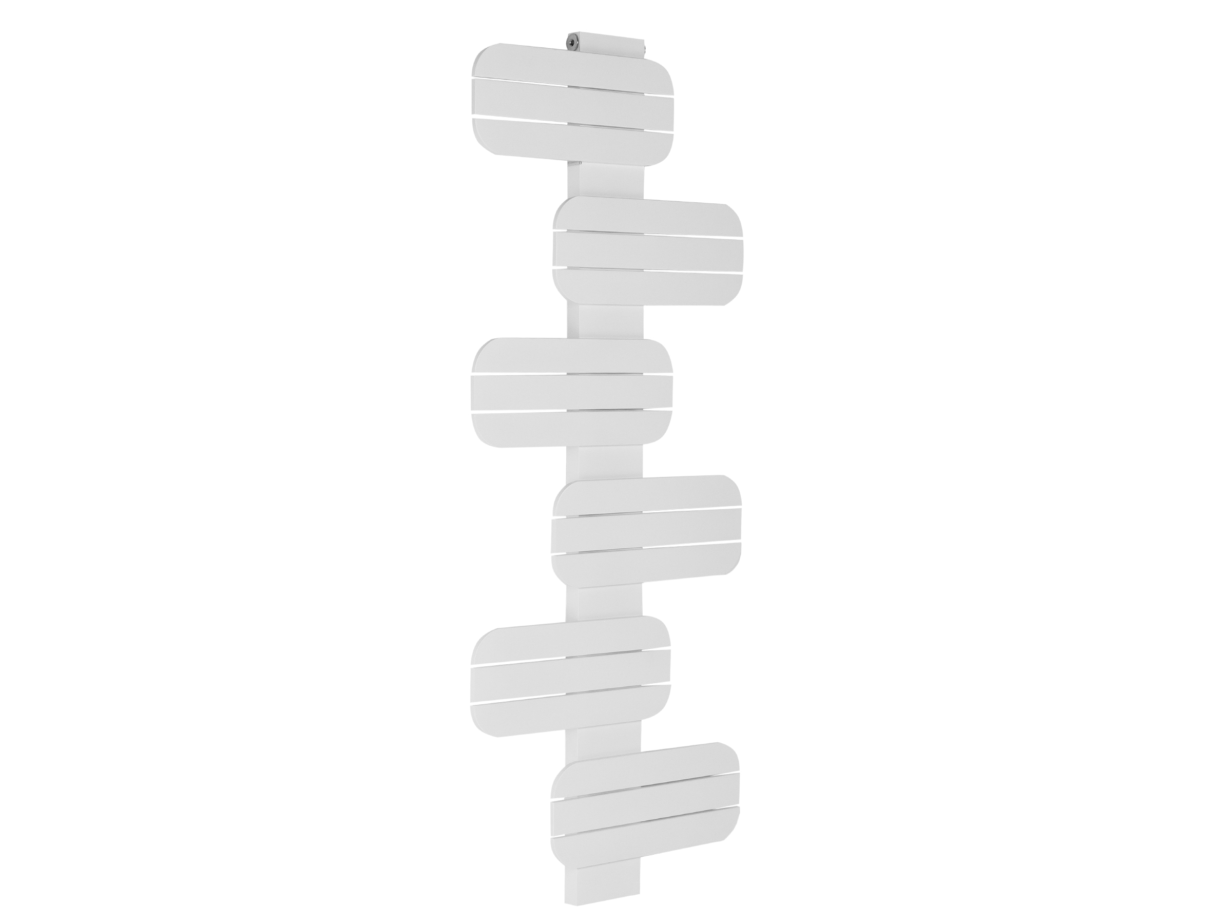 Uscător de prosoape decorativ LOJIMAX, colecția BAMITO Lățime 246 mm. Înălțime 400 mm. alb mat