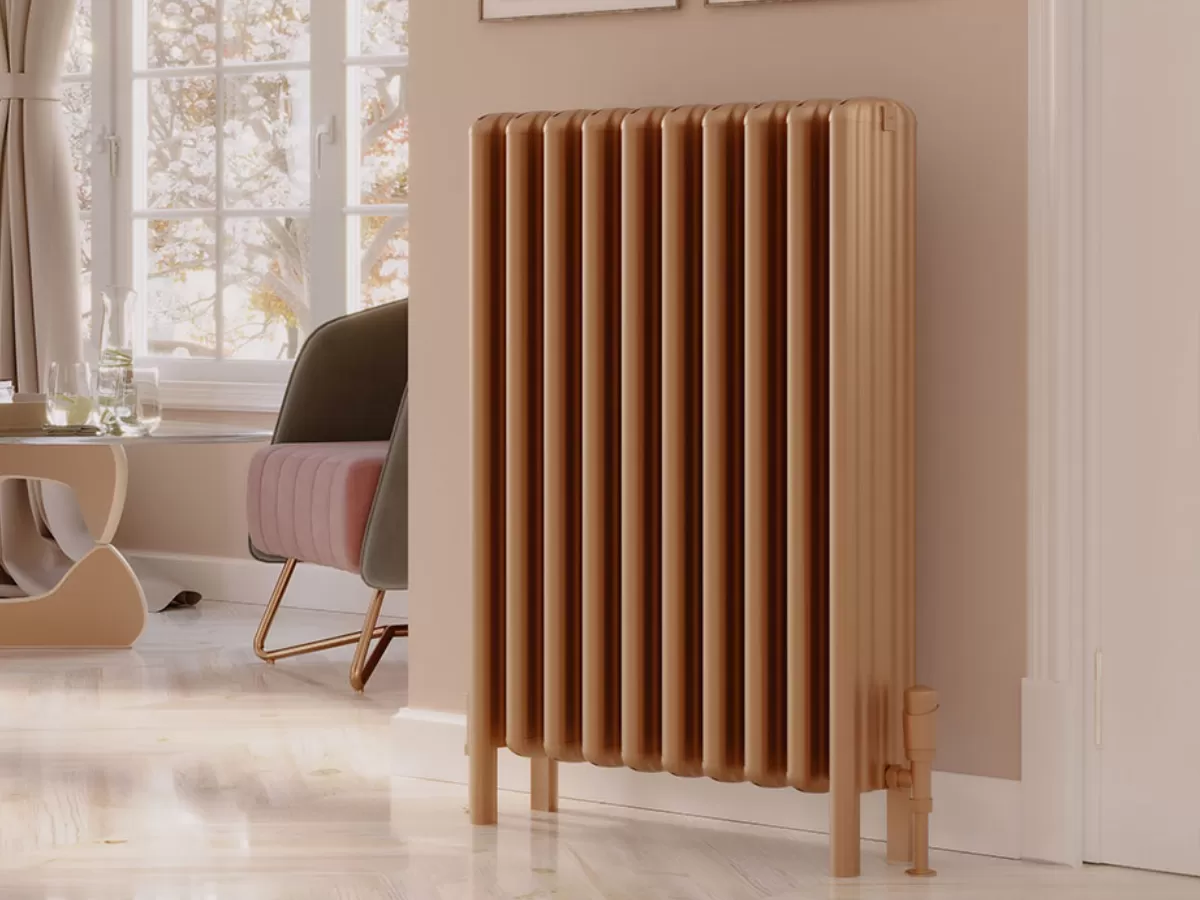 FLOOR STANDING ALUMINUM RADIATOR GRANDE LUX inaltimea 700 mm. latimea 1350 mm. alb mat
