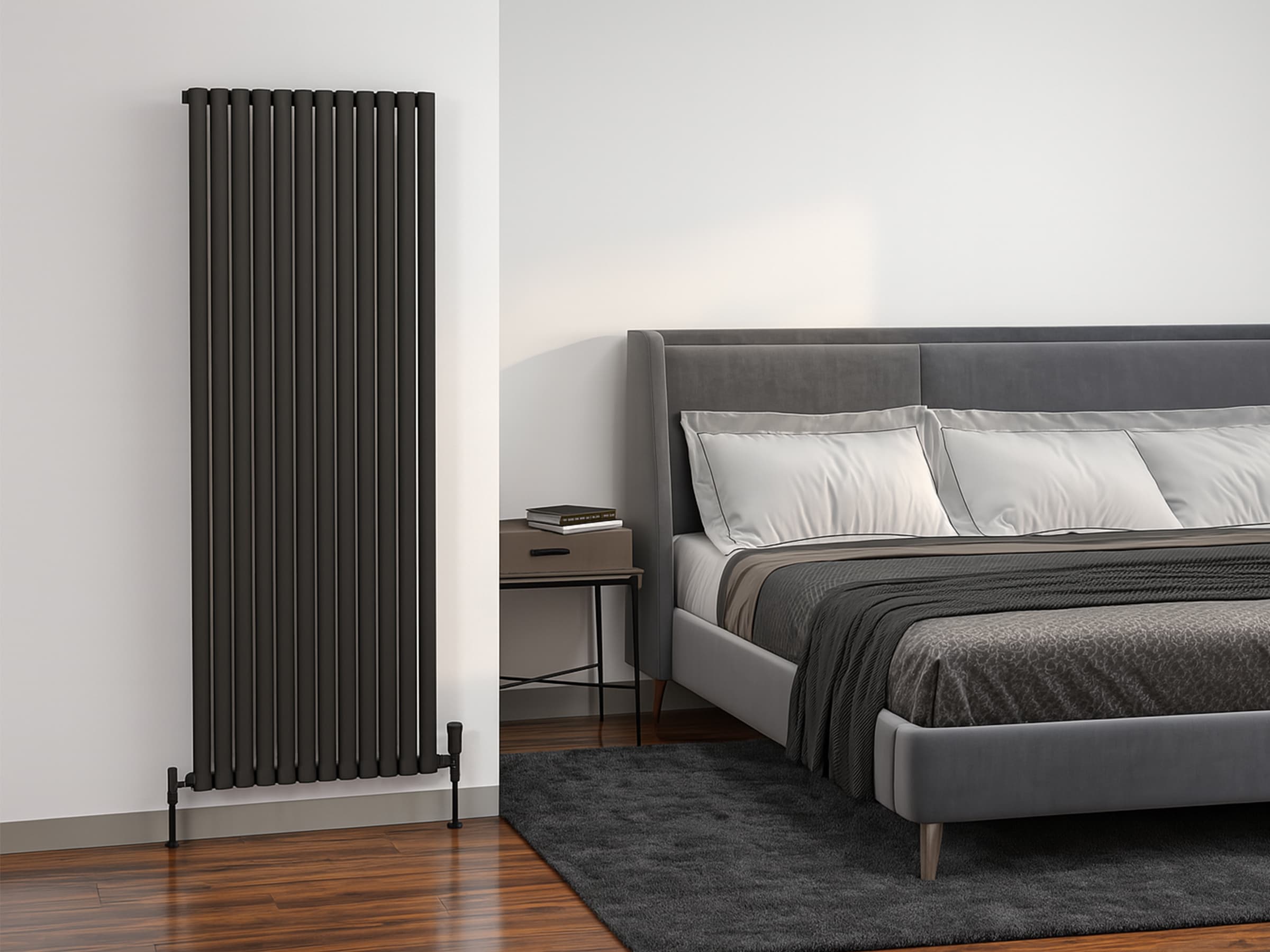 Calorifer decorativ LOJIMAX, colectie BELLA 300 mm. 286 mm. negru mat