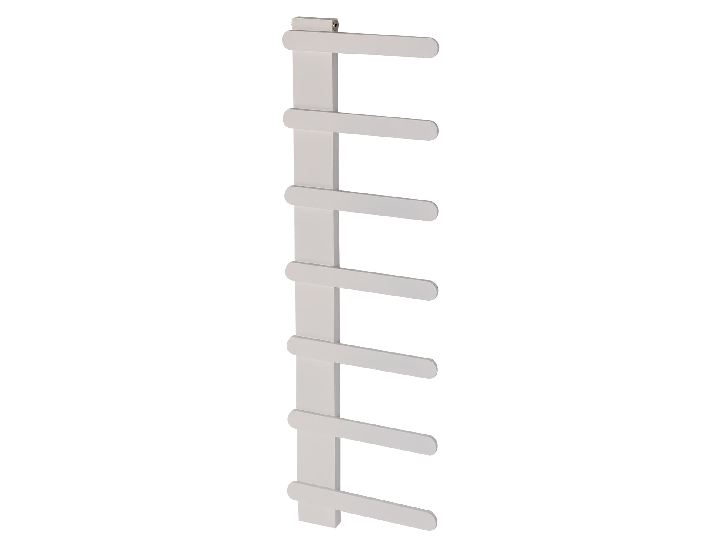 Uscător de prosoape decorativ LOJIMAX, colecția NUMMO STYLE Lățime 340 mm. Înălțime 450 mm. alb mat