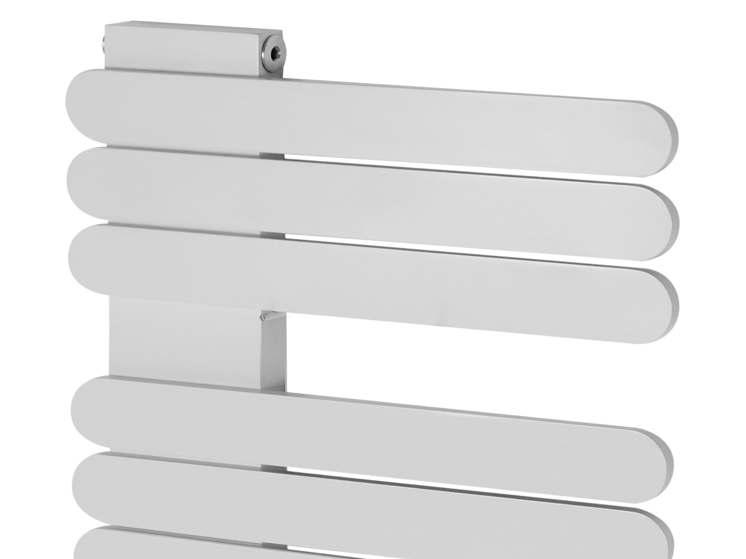 Uscător de prosoape decorativ LOJIMAX, colecția NUMMO Lățime 250 mm. Înălțime 400 mm. alb mat