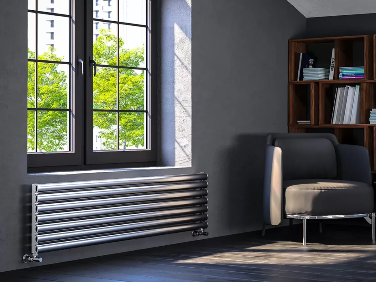 ALUMINUM HORIZONTAL RADIATOR BELLA HRZ inaltimea 1800 mm. latimea 286 mm. negru mat