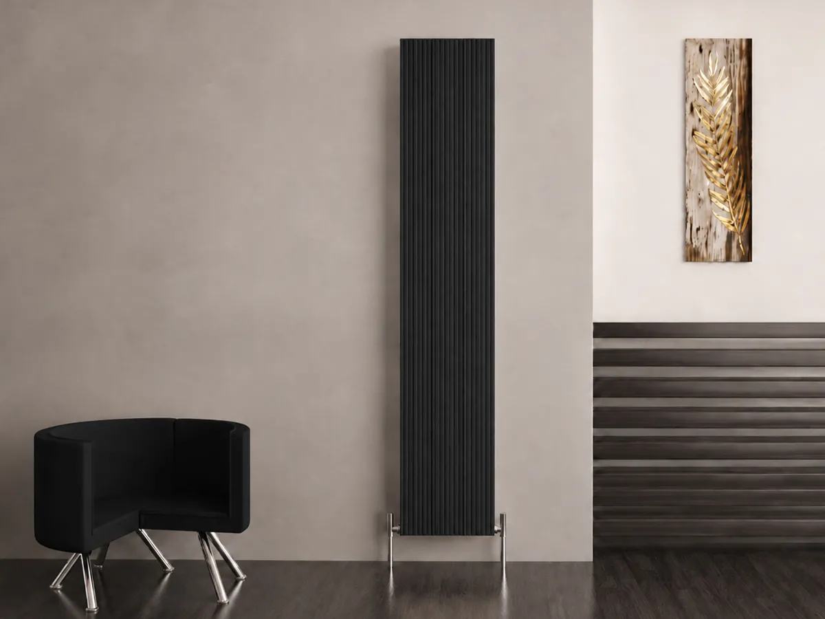 Calorifer decorativ CARISA, colecția MONZA DOUBLE, 1800x375 mm, NEGRU