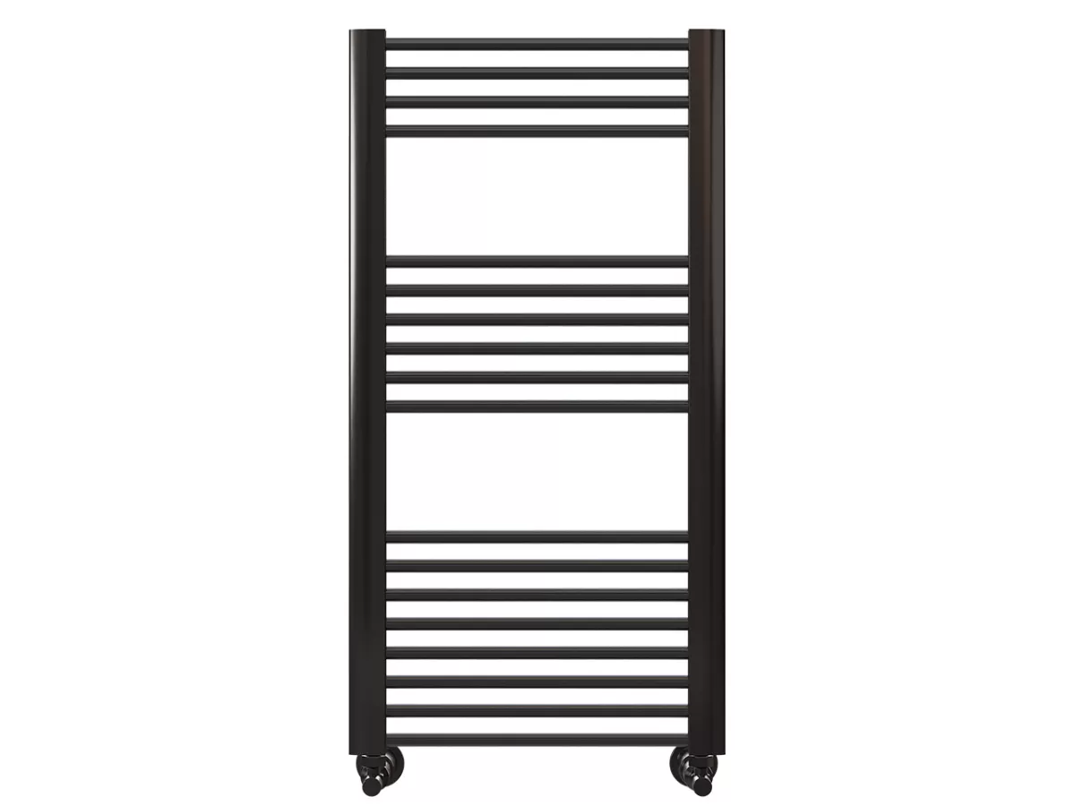 Uscător de prosoape decorativ LOJIMAX, colecția LODOS PLUS Lățime 400 mm. Înălțime 1200 mm. negru mat