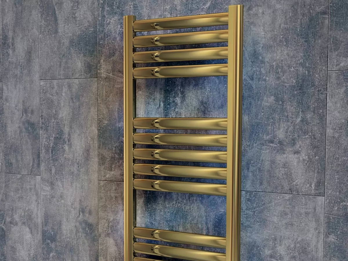 Uscător de prosoape decorativ LOJIMAX, colecția POYRAZ Lățime 600 mm. Înălțime 1700 mm. alb mat