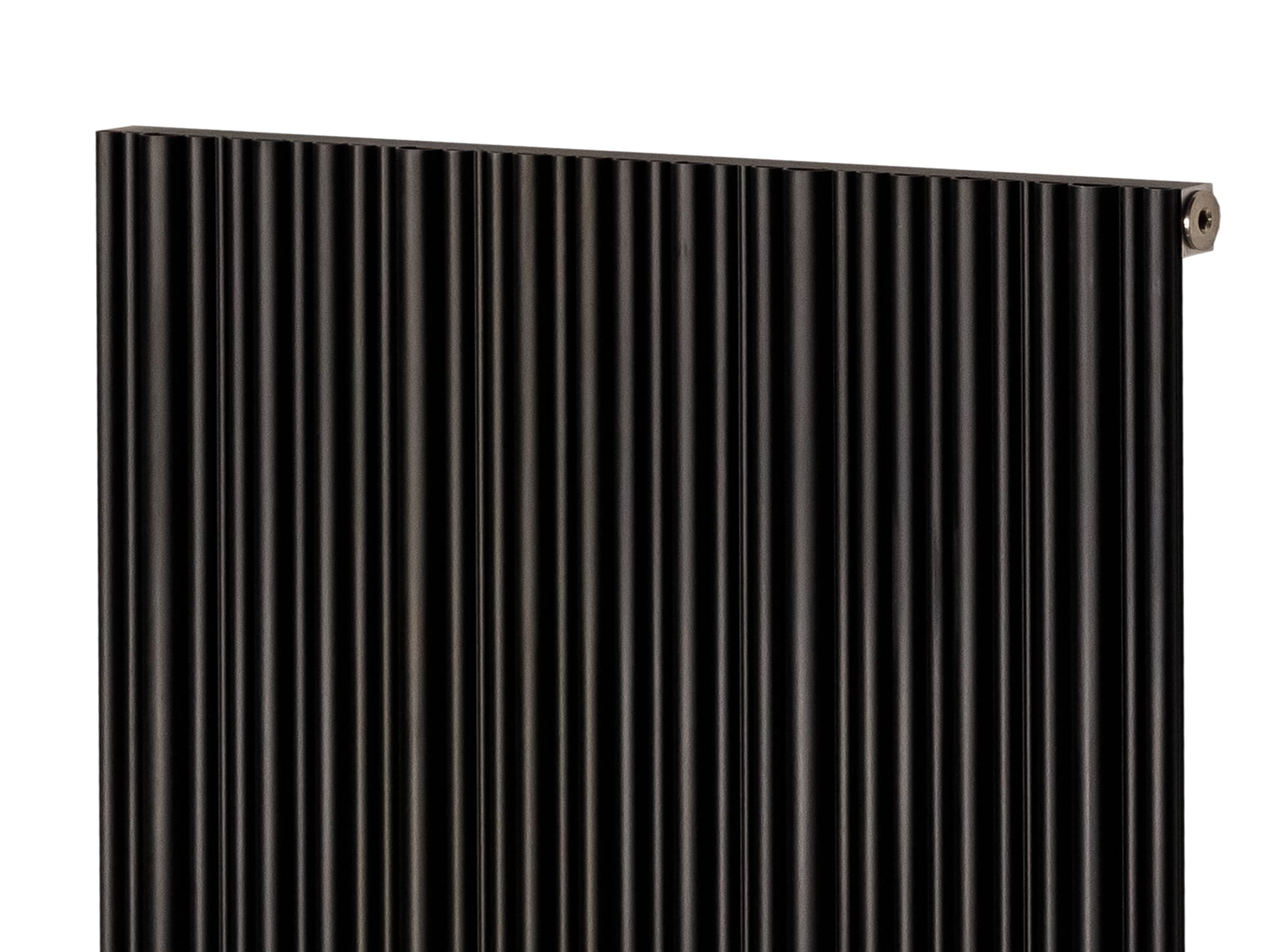 Calorifer decorativ LOJIMAX, colectia BAMBOO inaltimea 300 mm. latimea 239 mm. BLACK MATT ANODISING