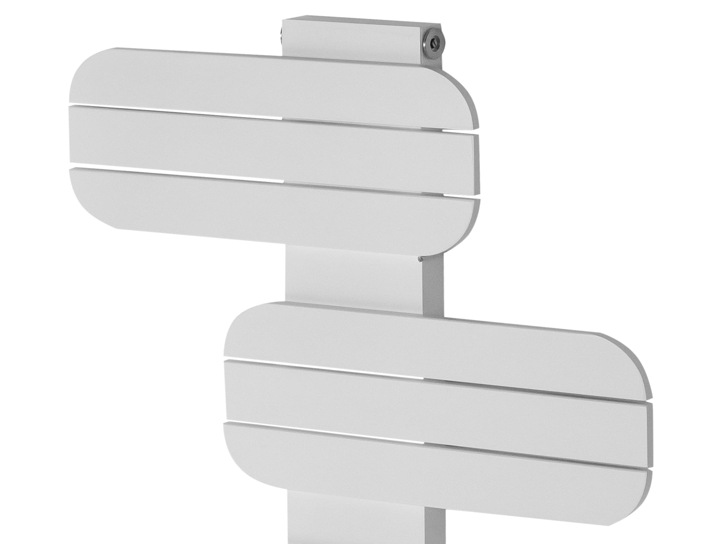 Uscător de prosoape decorativ LOJIMAX, colecția BAMITO Lățime 246 mm. Înălțime 400 mm. alb mat