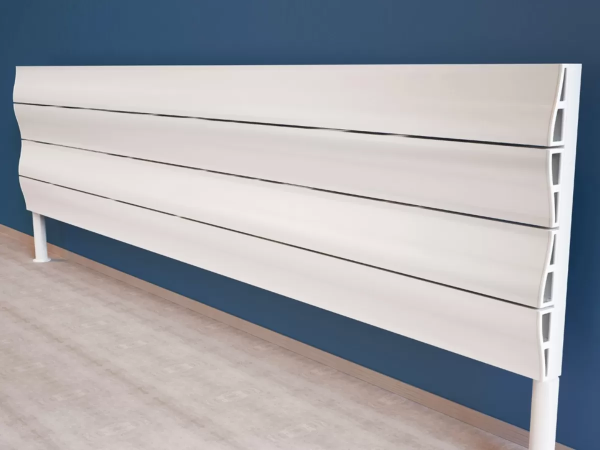 ALUMINUM HORIZONTAL RADIATOR AMAZONITE HRZ inaltimea 800 mm. latimea 204 mm. alb mat