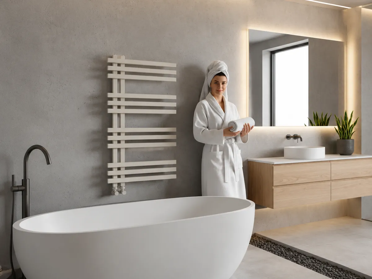 Uscător de prosoape de design CARISA, colecția TERRA, 852x500 mm, LEMON