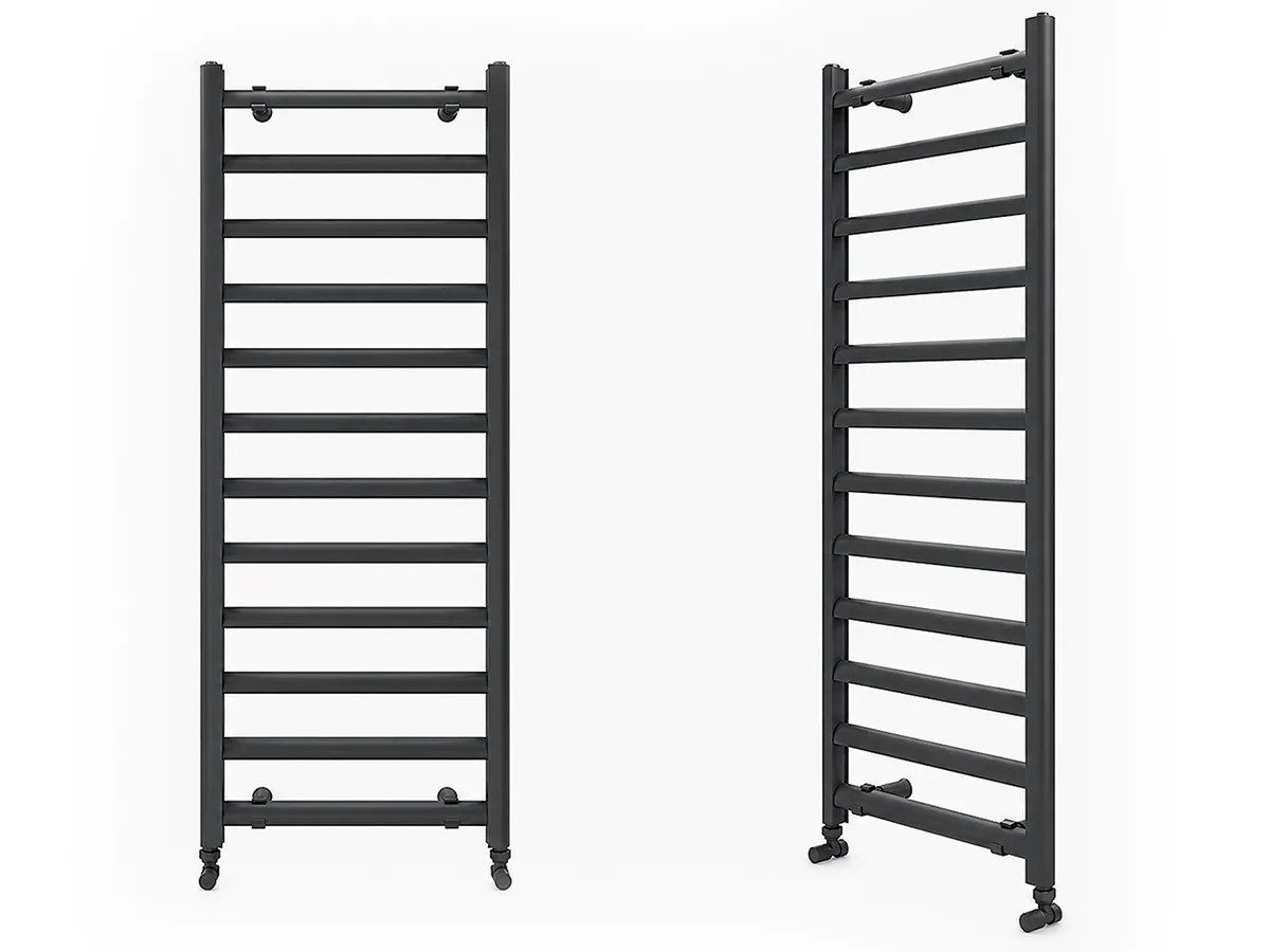 Uscător de prosoape de design CARISA, colecția LARA L, 800x485 mm, NEGRU