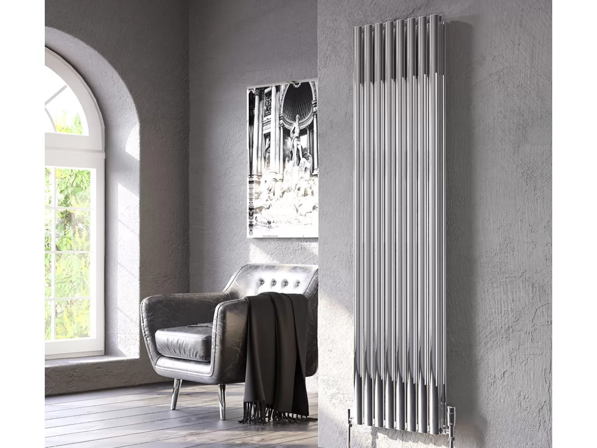 FLOOR STANDING ALUMINUM RADIATOR BELLA DOUBLE LUX высота 500 мм. ширина 1997 мм. белый мат