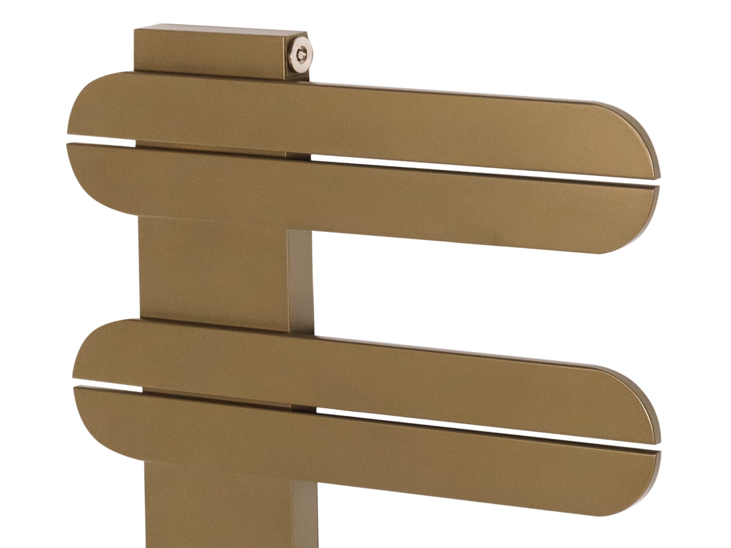 Uscător de prosoape decorativ LOJIMAX, colectia LINEA inaltimea 195 mm. latimea 400 mm. RAL MY-512 luciu